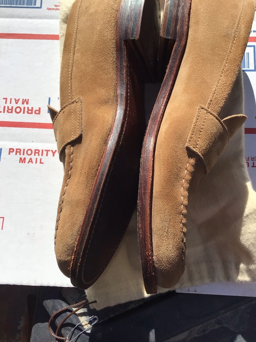 Alden used conditions suede loafers 9.5/D minimal usage - Picture 6 of 16